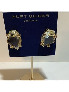Kurt Geiger London Eagle Stone Stud Earrings New